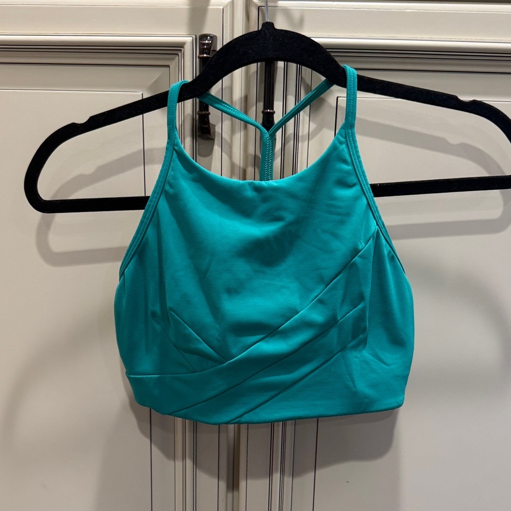 Lululemon Flow Y Wrap front high neck bra